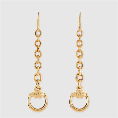 gucci horsebit earrings gold